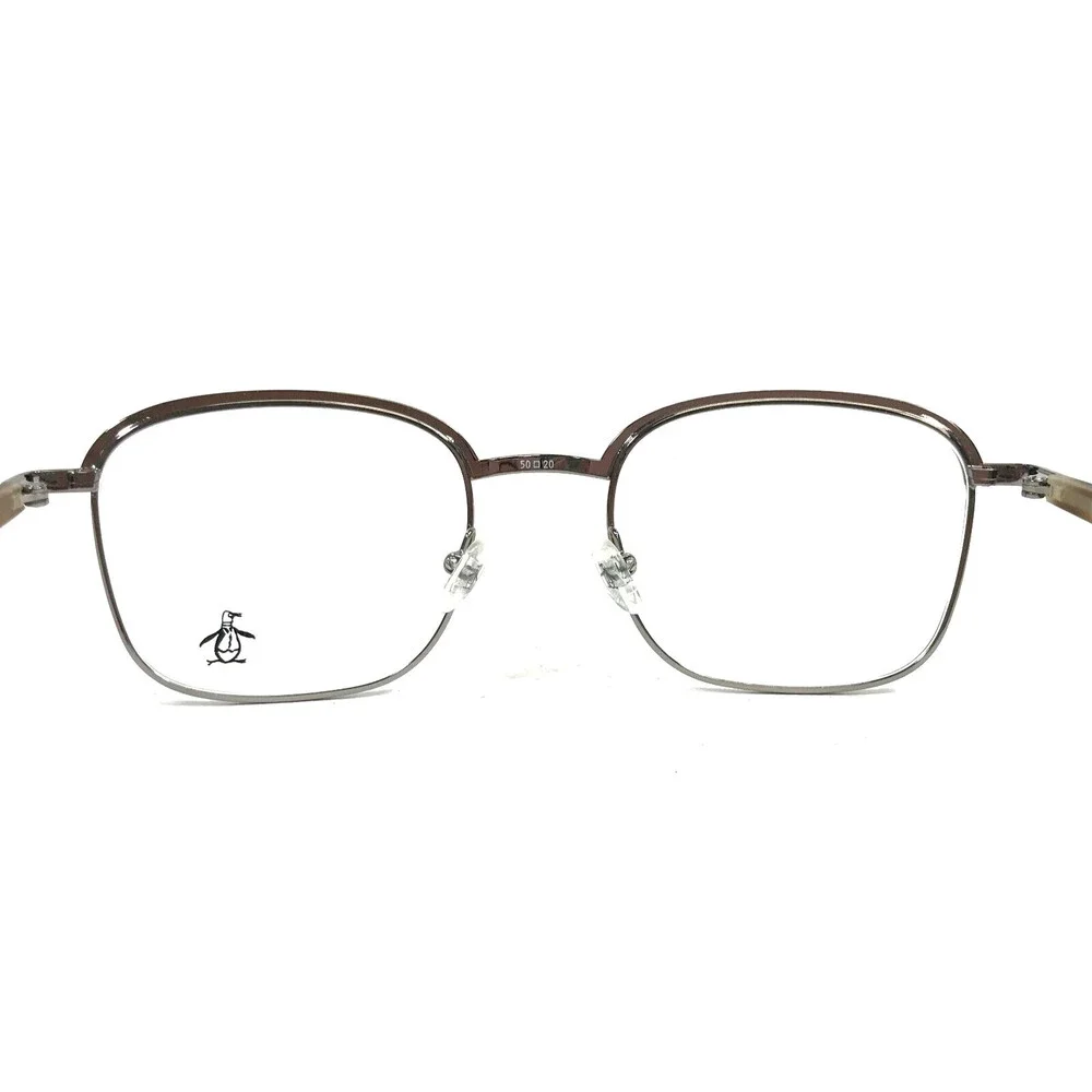 Penguin Eyeglasses Frames THE FERGUSON GM Gunmetal Blue Brown Square 50-20-140